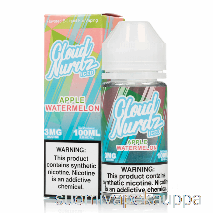 Vape Suomi Jääomena Vesimeloni - Pilvi Nurdz - 100ml 3mg